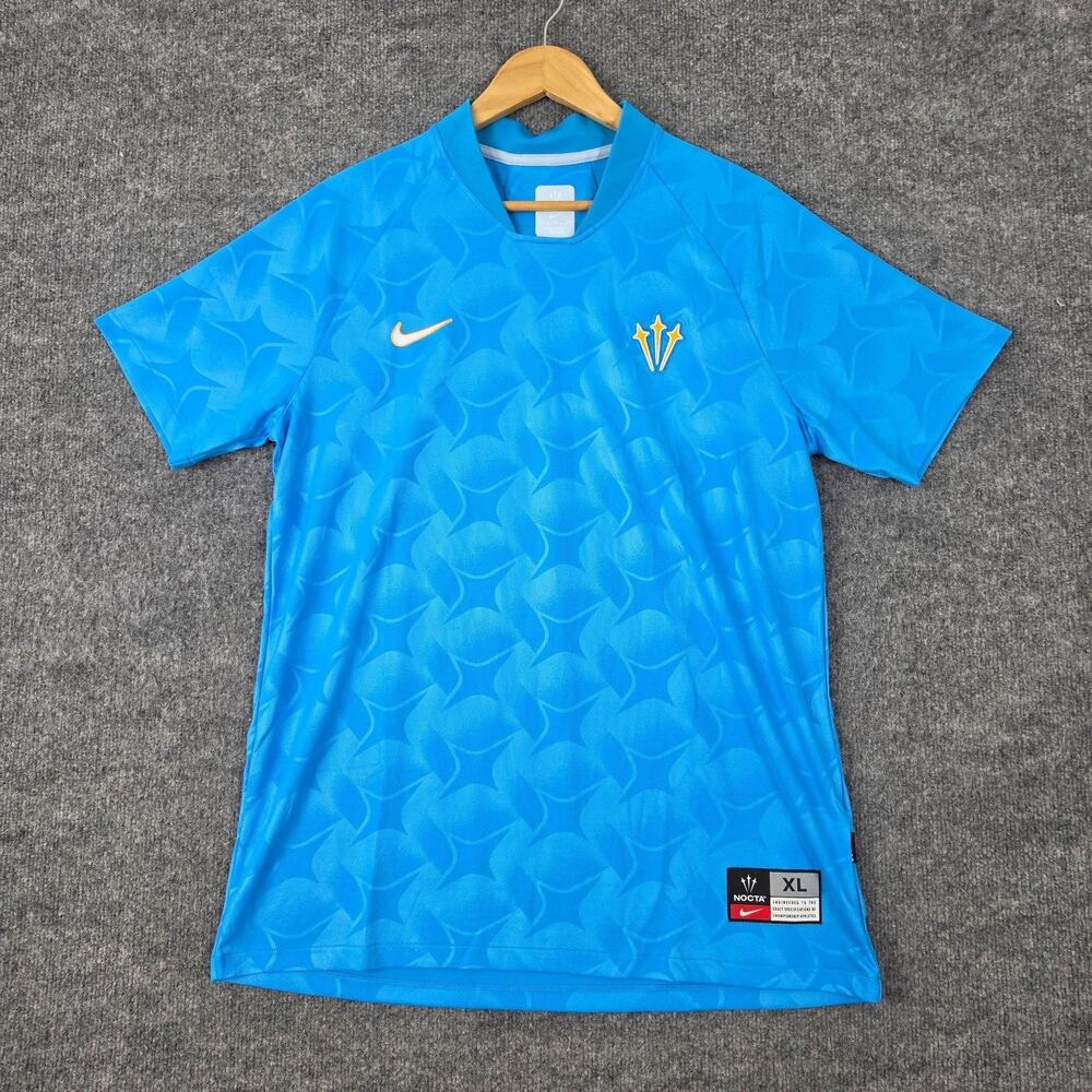 Nike x Nocta Shirt Men XL Turks and Caicos Distant Regards Jersey Blue Soccer